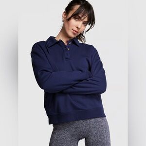 VS PINK Navy Everyday Fleece Polo